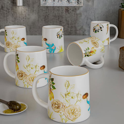 Elephlora Coffee Mug Set of 6 - The Earth Store - Mug Set